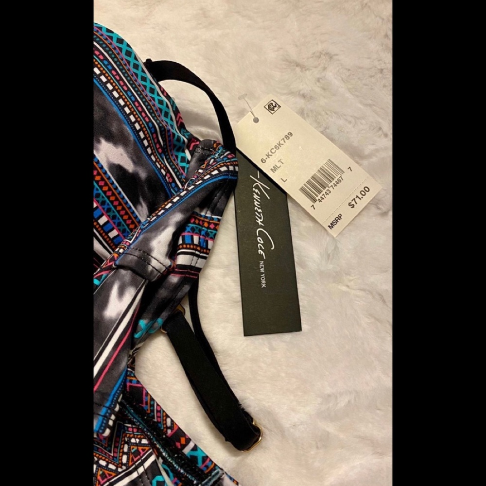Kenneth Cole Bandeau/Bralette Swim Top BNWT-sz L - Picture 4 of 7